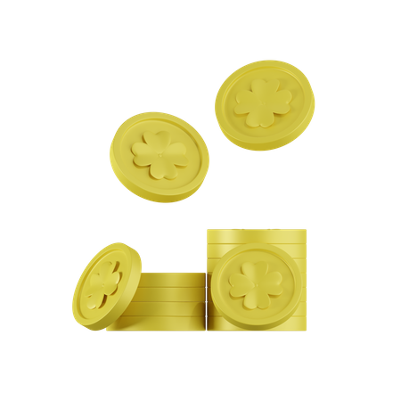 Pièces de monnaie de Saint Patrick  3D Icon