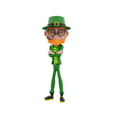 Saint Patrick standing  3D Illustration