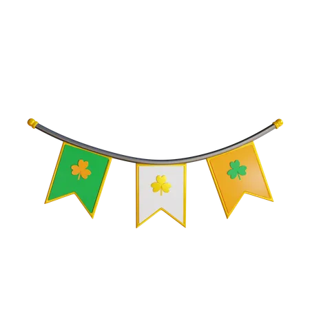 3 D Render Saint Patricks Day Flag 3D Icon