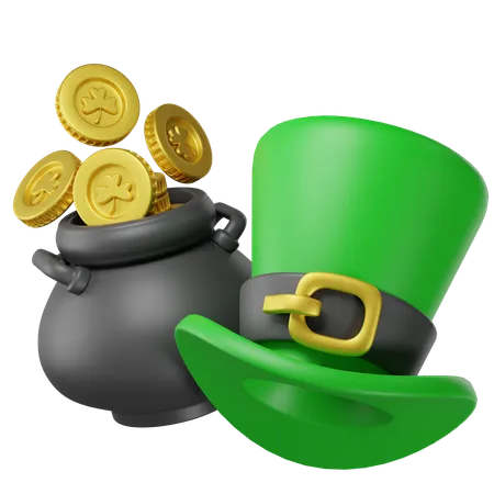 Saint Patricks Hat  3D Illustration