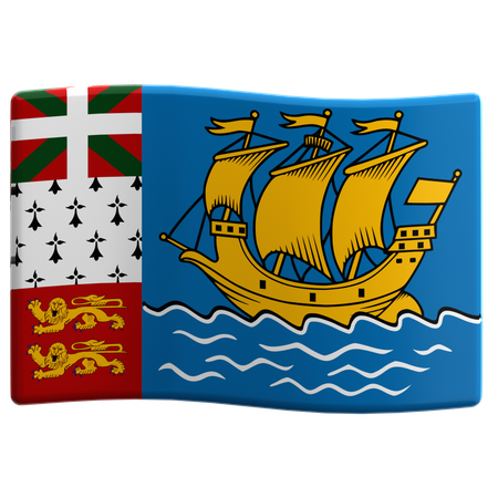 São Pedro e Miquelon  3D Icon