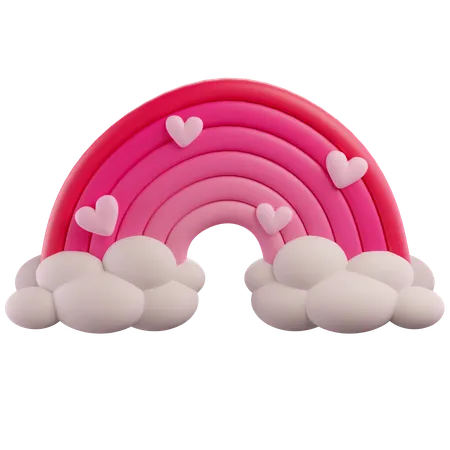 Arc en ciel de la Saint-Valentin  3D Icon