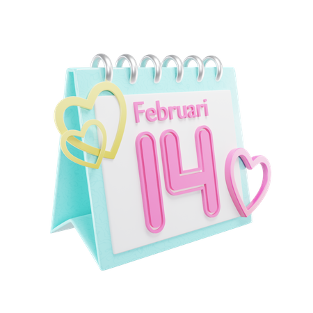 Jour du calendrier de la Saint-Valentin  3D Icon