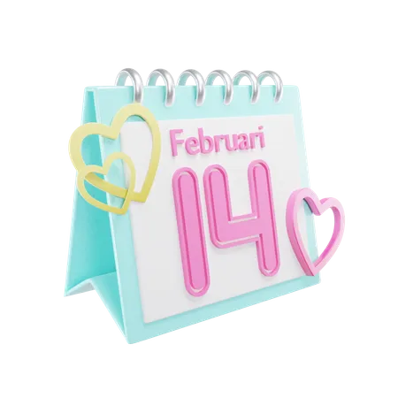 Jour du calendrier de la Saint-Valentin  3D Icon