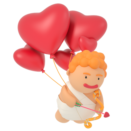 Saint Valentin Cupidon  3D Illustration