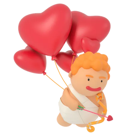 Saint Valentin Cupidon  3D Illustration