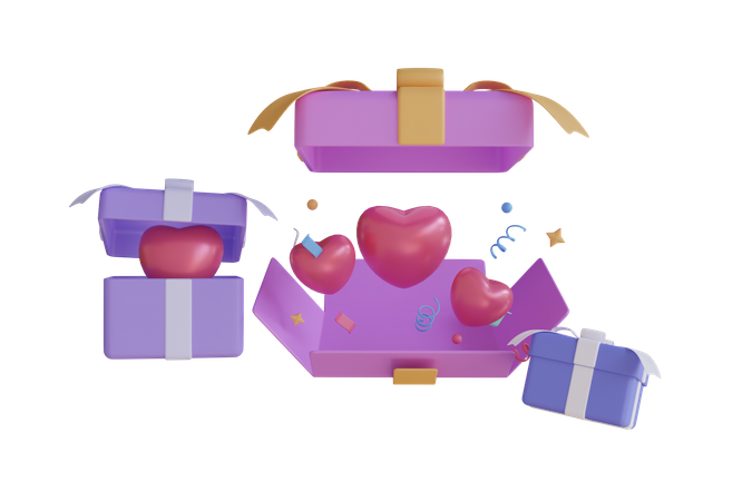 Surprise de la Saint-Valentin  3D Icon