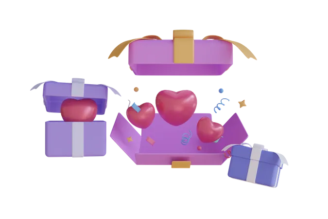 Surprise de la Saint-Valentin  3D Icon