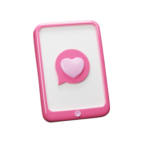 Téléphone de la Saint-Valentin  3D Icon