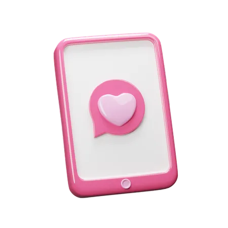 Téléphone de la Saint-Valentin  3D Icon