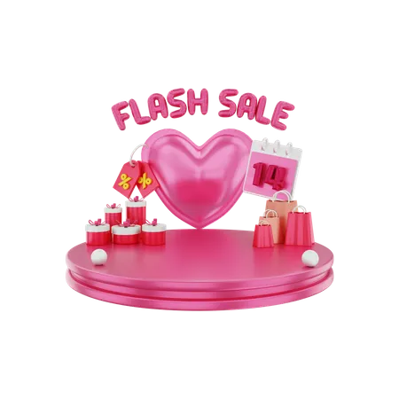 Vente flash pour la Saint-Valentin  3D Illustration