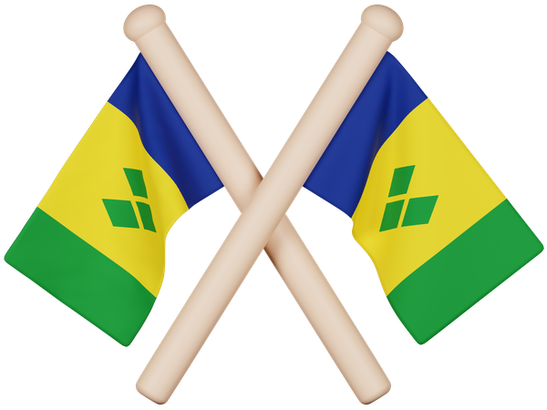 Saint Vincent and the Grenadines Flag  3D Icon