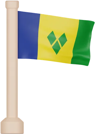 Saint Vincent and the Grenadines Flag  3D Icon
