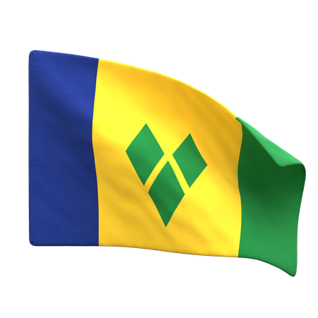 Saint Vincent & Grenadines Flag  3D Icon