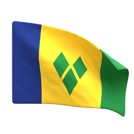 Saint Vincent & Grenadines Flag  3D Icon