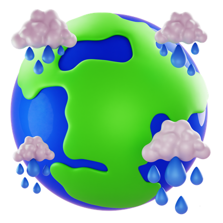 Saison des pluies  3D Icon