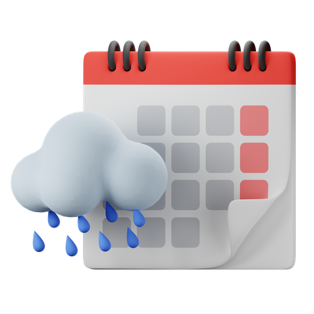 Saison des pluies  3D Icon