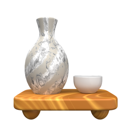 Sake japonés  3D Icon