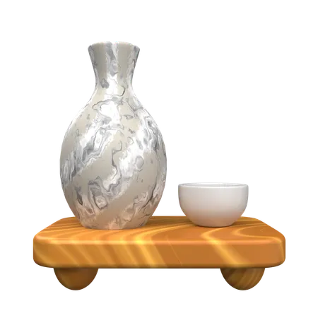 Sake japonés  3D Icon