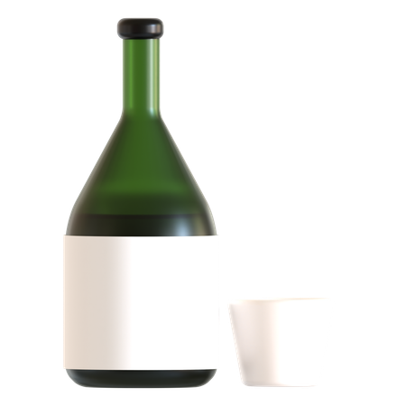 Sake japonés  3D Icon