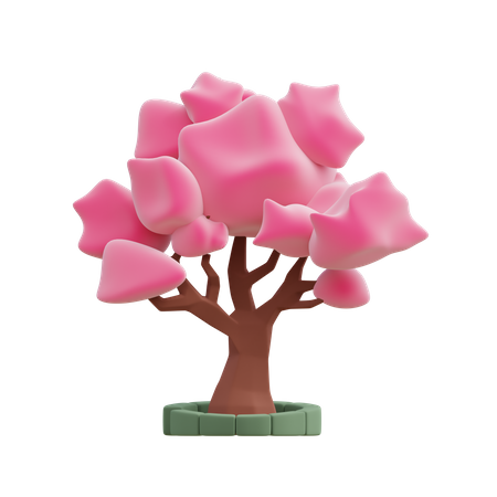 Sakura-Baum  3D Illustration