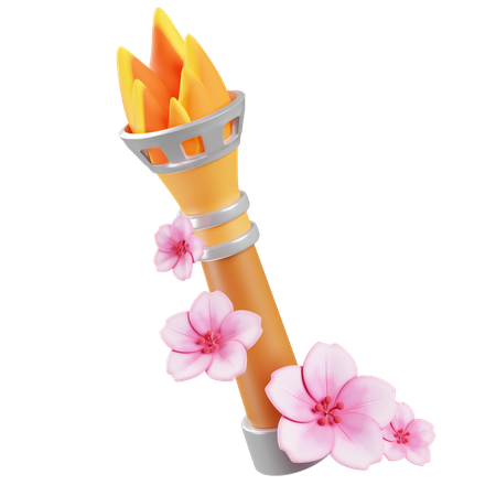 Sakura Festival Torch  3D Icon