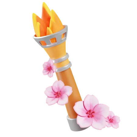 Sakura Festival Torch  3D Icon