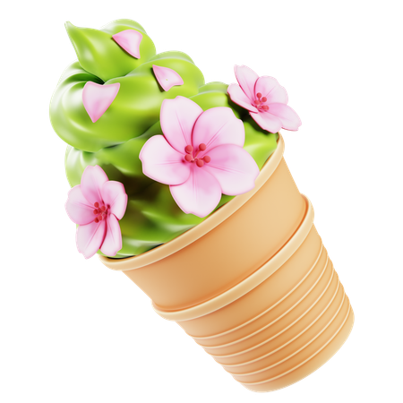 Sakura Ice Cream  3D Icon