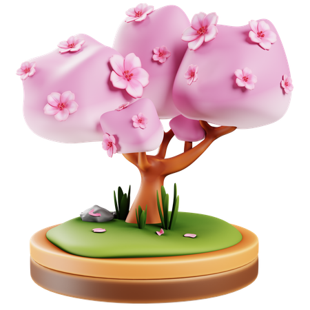 Sakura in the Middle of a Garden  3D Icon