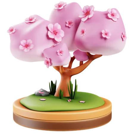 Sakura in the Middle of a Garden  3D Icon