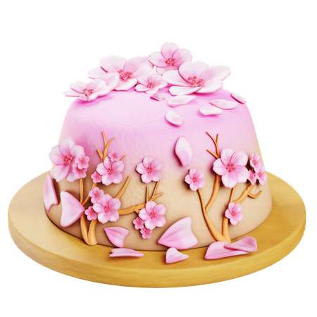 Sakura Steamed Cake  3D Icon
