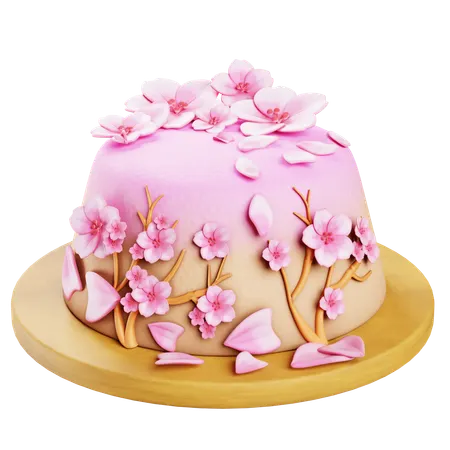 Sakura Steamed Cake  3D Icon