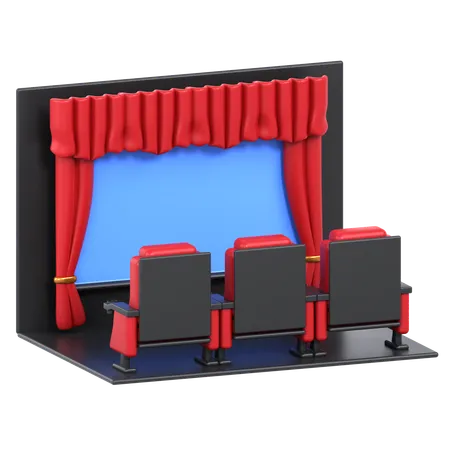 Sala de cinema  3D Icon