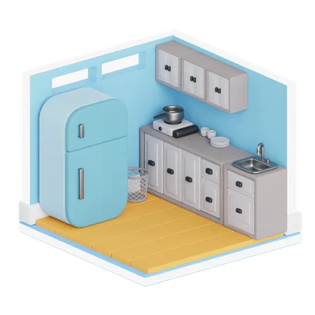 Cozinha  3D Illustration