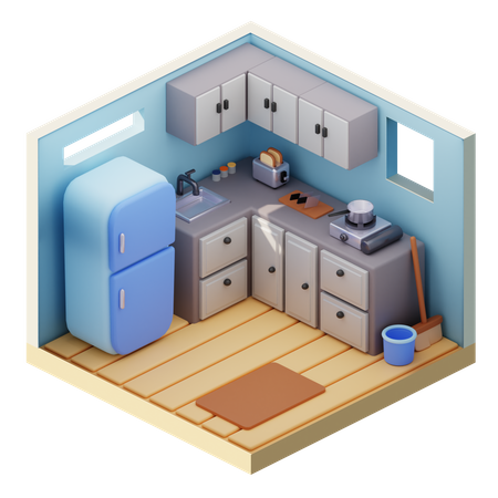 Cozinha  3D Icon