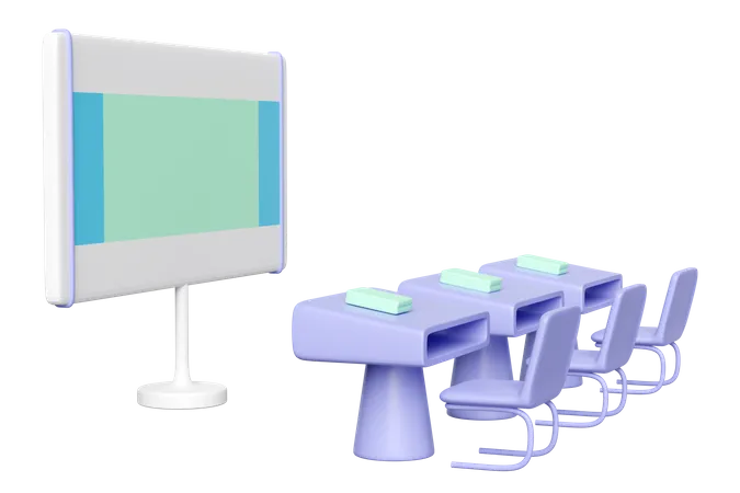 Sala de aula moderna  3D Icon