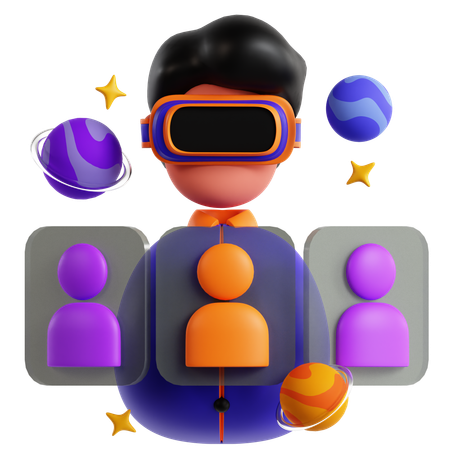 Sala de aula virtual  3D Icon