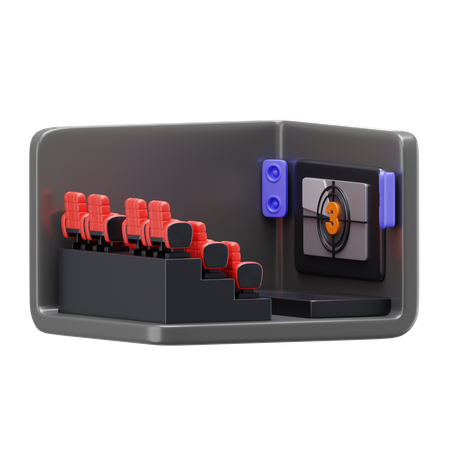 Sala de cinema  3D Icon