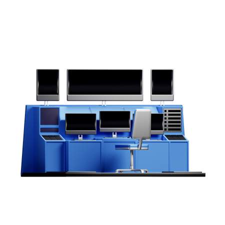 Sala de control  3D Icon