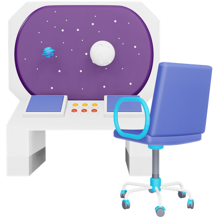 Sala de control de la nave espacial  3D Icon