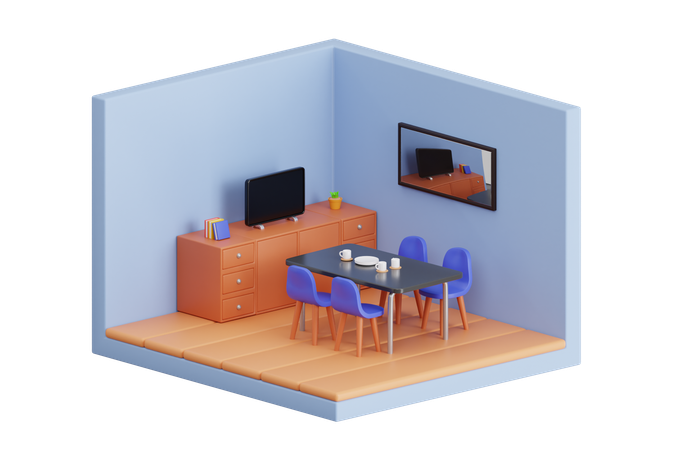 Sala de jantar  3D Illustration