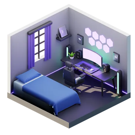 Sala de jogos  3D Icon
