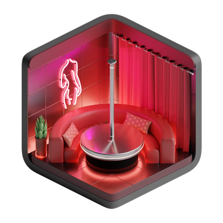 Sala de discoteca  3D Icon