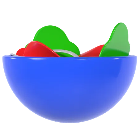 Salad Bowl  3D Illustration