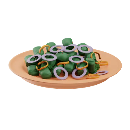 Salada de abobrinha  3D Icon