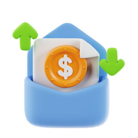 Email de salaire  3D Icon