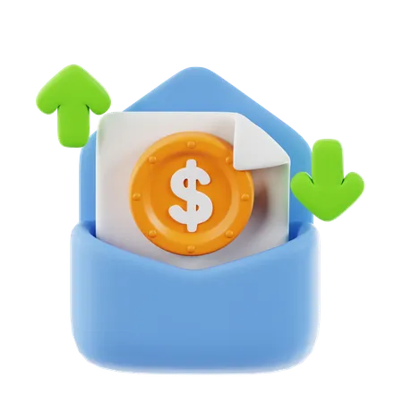 Email de salaire  3D Icon