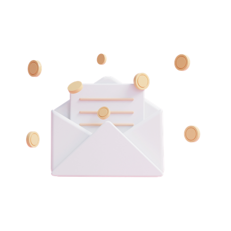 Courrier de salaire  3D Icon