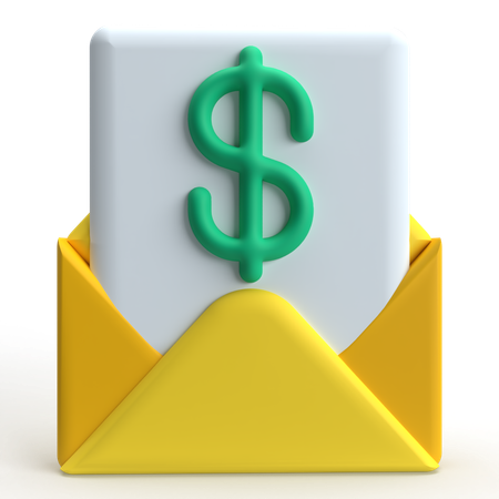 Courrier de salaire  3D Icon