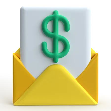 Courrier de salaire  3D Icon